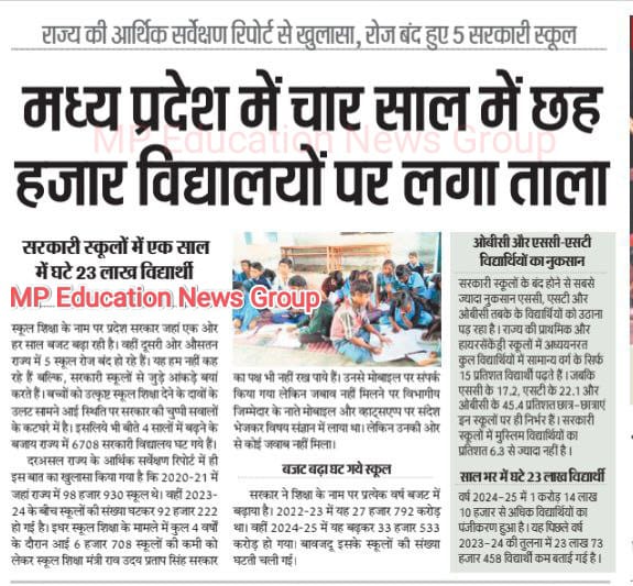 1.5 लाख स्कूलों को खत्म कर 10,000 CM राइज स्कूल क्यों ? एडिसिल इंडिया को ठेका देकर शिक्षा का निजीकरण! गरीब बच्चों का भविष्य कौन सुरक्षित करेगा ? MP सरकार जवाब दो !
2018 शिक्षक भर्ती के ढाई लाख क्वालीफाईड अभ्यर्थी इंतजार में तीसरी काउंसलिंग कब ?
 #StopPrivatization #MPSchool
