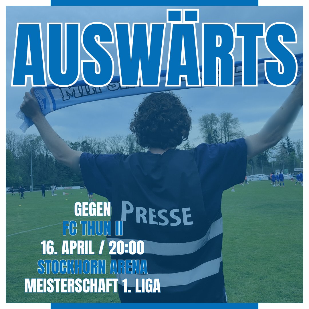 Der Wahnsinnskick in Dietikon ist schon Geschichte, da geht es bereits weiter. Mittwoch in Thun wieder alles geben!

Deshalb: Alli cho! Yalla FC Wohle!