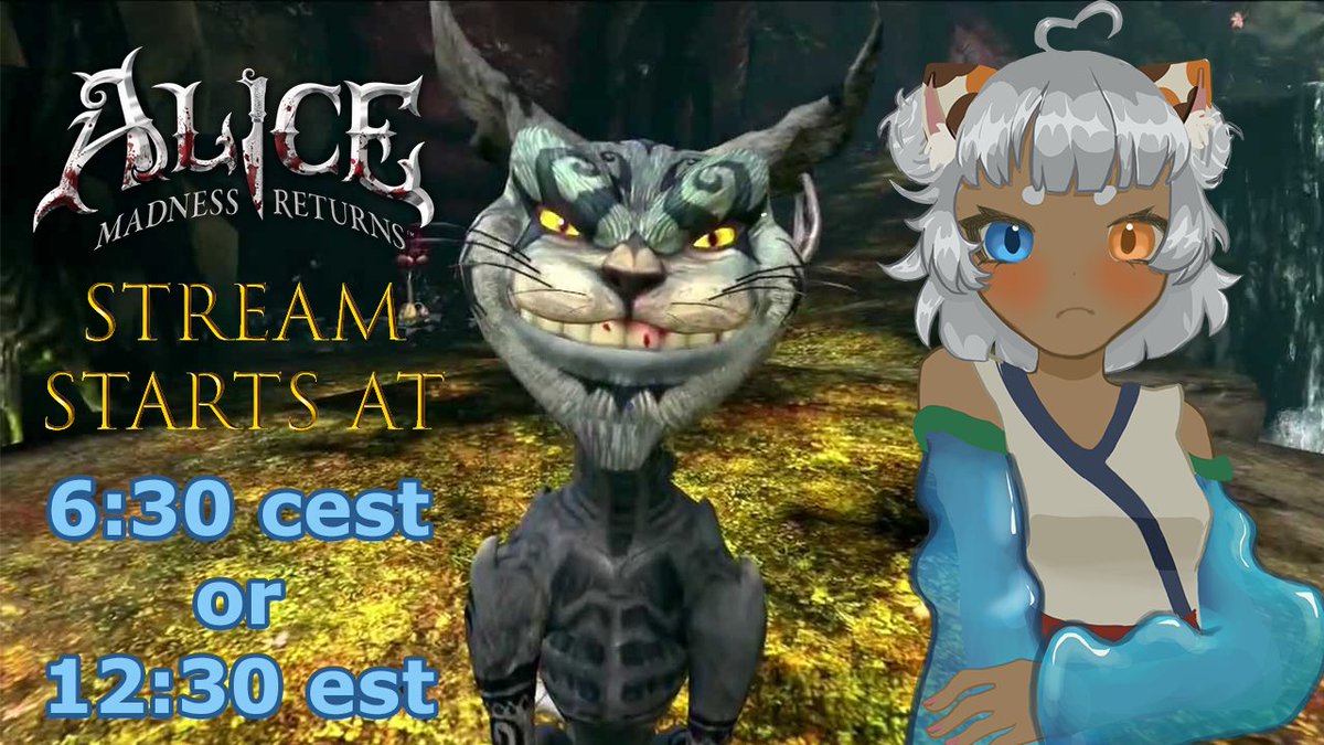 Iamnekolily's tweet photo. ・:〃➜ playing Alice Madness Returns
#LiLive
•
⏰12:30pm EST / 6:30pm CEST
•
the wonderland is destroyed, my mind is in ruins!!
🔗▼ ▼ ▼
https://t.co/N3zq3mAOza #Vtubers #VtuberUprisings #ENVtuber #VTuber https://t.co/05nC2qdUey