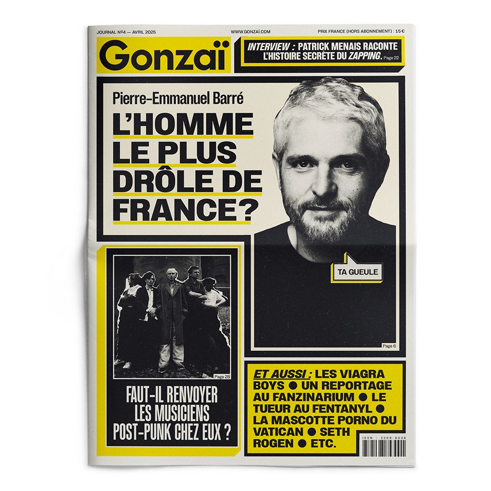 Gonzaï (@gonzai) on Twitter photo Il a une grande gueule, c’est un faux méchant et avec Meurice, Lompret et Juliette Arnaud, il rebooste l’antenne de <a href="/laRadioNova/">Radio Nova</a> : <a href="/Sale_Con/">Pierre-Emmanuel Barré</a> est le cover boy du nouveau numéro de Gonzaï, dispo en commande ou sur abonnement dès maintenant.🔥
gonzai.com/produit/le-jou… Il a une grande gueule, c’est un faux méchant et avec Meurice, Lompret et Juliette Arnaud, il rebooste l’antenne de <a href="/laRadioNova/">Radio Nova</a> : <a href="/Sale_Con/">Pierre-Emmanuel Barré</a> est le cover boy du nouveau numéro de Gonzaï, dispo en commande ou sur abonnement dès maintenant.🔥
gonzai.com/produit/le-jou…