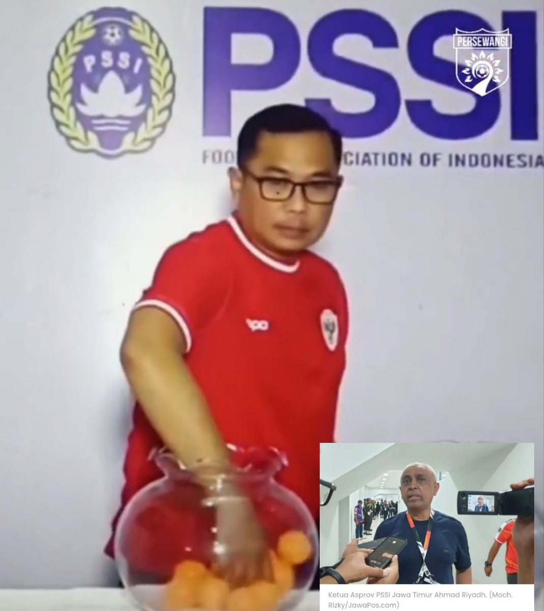 idextratime's tweet photo. 🗣️“Pihak Asprov PSSI Jatim sudah mengonfirmasi bahwa tidak ada maksud apapun dari saudara Dessy Arfianto selaku Deputi Sekjen PSSI dan ketua Asprov PSSI DIY, dan yang bersangkutan sudah minta maaf."

🗣️"Jadi memang ada gangguan kesehatan dan keterbatasan pada tangannya dan tidak bisa berkegiatan di atas meja,”

- Ahmad Riyadh terkait drawing Liga 4 putaran nasional kemarin.

📝 @jawapos