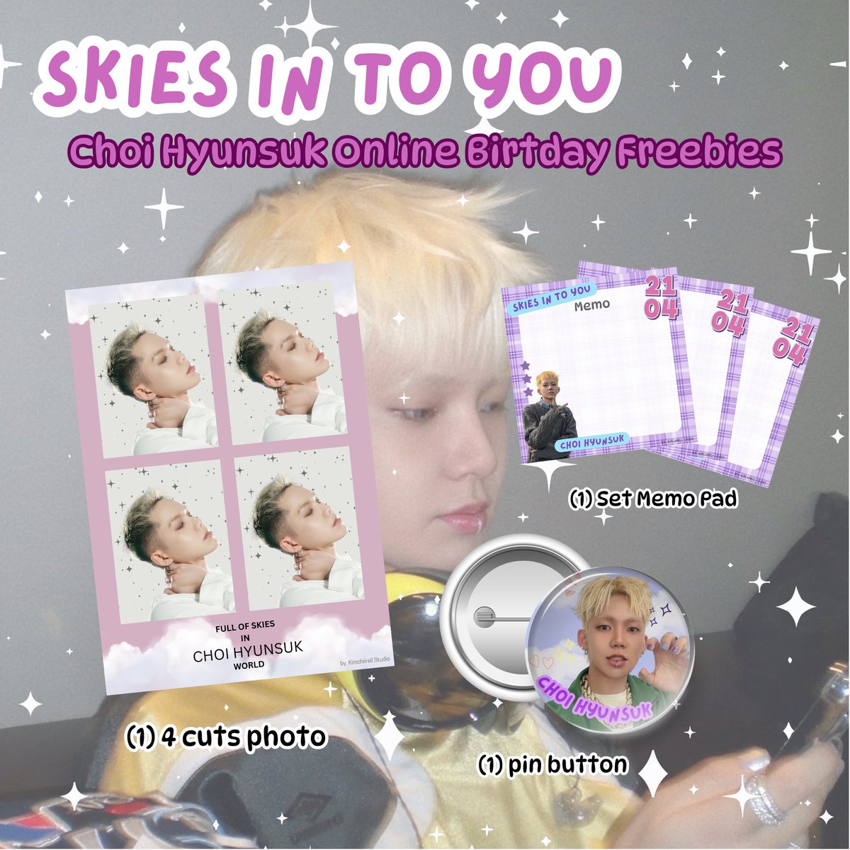 ˖ ࣪⭑ Skies in to You ˖ ࣪⭑
Choi Hyunsuk #최현석 B'day Online Freebies by <a href="/kimchiirell07/">Orell</a> &amp; <a href="/kimchiistudio/">Kimchiirell Studio</a>

How to claim?
𖤐 rt, like, &amp; share this post
𖤐 For INA Teume
𖤐 Co by🍊 (no refund)
𖤐 limited qty
Period claim: 25.04.2025 15.00 WIB

Drop you '@' if you want✨
