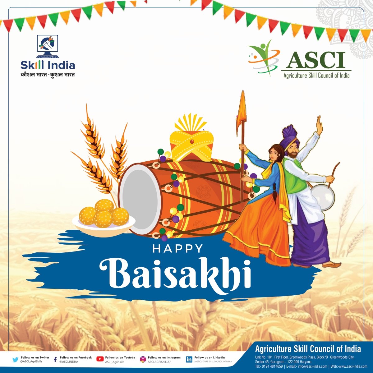 Baisakhi marks the celebration of harvest, hope, and new beginnings. May this joyous festival bring prosperity, happiness, and harmony to all.

Wishing a very Happy Baisakhi!