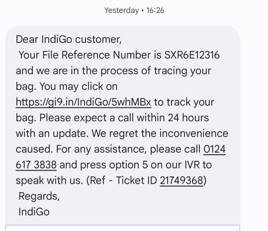 arjunsesha's tweet photo. @IndiGo6E Need your help. My old in laws are in Srinagar with their lost baggage, thanks to you. No help coming from anyone whatsoever. They are in Srinagar with no change of clothes, medicines. Care to help? Property irregularity Ticket details as enclosed. https://t.co/uuehcb4ol4