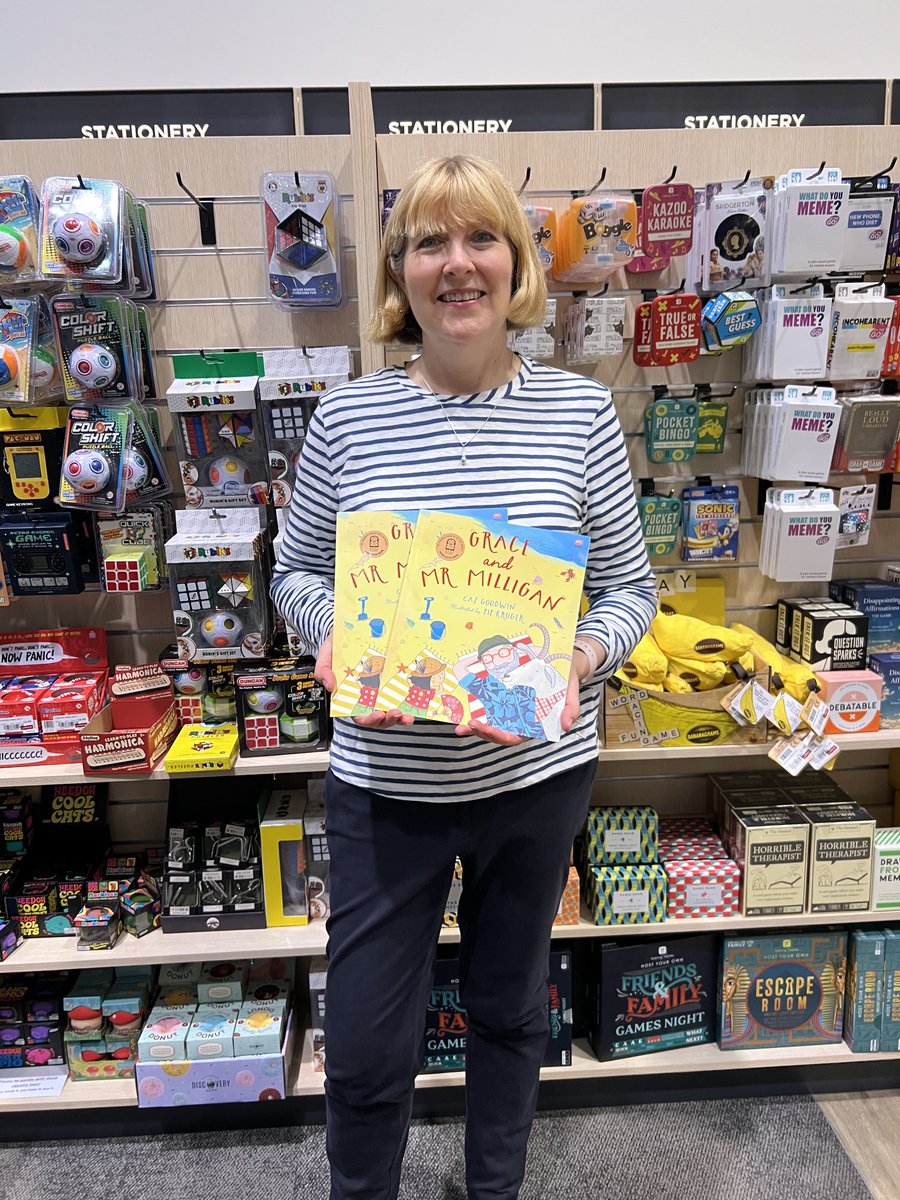 More books signed at ⁦<a href="/DymocksAdelaide/">Dymocks Adelaide</a>⁩ and what a glorious big bookshop it is. Thanks Andrew for the warm welcome. #kidsbooks #kids #goats #books #kidlit #adelaide