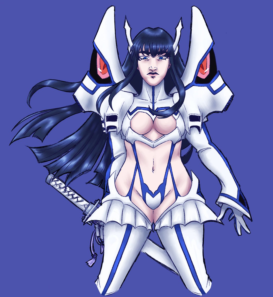 bytesized111's tweet image. Ik twit is pretty much a deathbed for artists but I just wanna try to get my stuff out there, fingies crossed

Anyways, 
Satsuki Kiriyuin and Junketsu ✨️