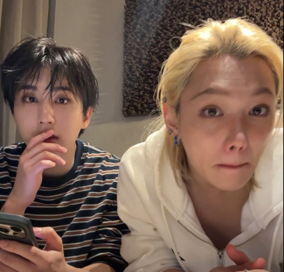 three bisexual people staring at each other