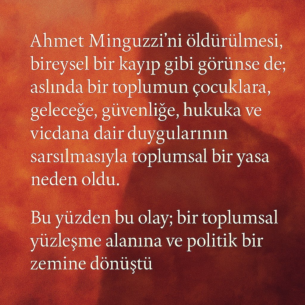 s_hablemitoglu's tweet photo. #AhmetMinguzzi ’nin öldürülmesi, toplumsal-kolektif bir yasa dönüştü. Bu yas, güçlü bir duygusal birliktelik yarattı ama, aynı zamanda akıl yürütmeyi, eleştirel düşünmeyi ve anayasal ilkeleri geri planda bırakabilecek bir kırılganlık da üretti. Bu kırılganlık çeşitli yollarla manipüle edilebilir. 

❗️Kolektif yas, sorgulamayı bastıran bir duygusal iklim yaratır.
 Toplumun büyük kısmı aynı duyguyu yaşarken, farklı seslere tahammül azalır. Siyasi karar alıcılar daha az dirençle daha keskin yasalar geçirebilirler, “karşı çıkmak” halkın yasına saygısızlık gibi gösterilebilir.
 
❗️Adalet duygusu, yerini intikam arzusuna bırakabilir.
 İnsanlar sadece adalet değil, acıya denk bir “bedel” görmek isterler. Bu da cezaların artırılmasına, yasal hakların daraltılmasına yönelik popülist söylemlerin destek bulmasına neden olur. Zaten kanaat önderi aparatlar hazırdır. 
 
❗️İktidarlar yas ortamlarını “duygu üzerinden meşruiyet” yaratmak için kullanırlar.
 Kolektif yas, “şimdi siyaset değil, birlik zamanı” gibi söylemlerle siyasi tartışmaları askıya almak için kullanılır, hukuki değişiklikleri denetimden uzak, hızla ve duygusal destekle geçirme imkânı sağlar.
 
❗️Medya aracılığıyla acı tek bir söyleme indirgenir.
 Çok sesli yas deneyimleri, medya eliyle tek bir anlatıya dönüştürülür; bunun dışına çıkanlar “duyarsız”, “hain”, “vicdansız” ilan edilebilir. Bu da demokratik itirazın bastırılmasına neden olur.
 
İnsanlar, “bir daha olmasın” duygusuyla cezaların artırılmasını, yaş sınırlarının düşürülmesini, kamusal özgürlüklerin kısıtlanmasını, uluslararası sözleşmelerden çıkılmasını, yerli-milli hukuk söylemlerini daha kolay benimseyebilirler. Hak temelli yaklaşım yerini güvenlikçi politikalara bırakır.
 
Yas, kolektif dayanışma için bir fırsat olduğu kadar, hakların sınırlandığı, hukuk ilkesinin zayıflatıldığı, duyguların manipülasyona açık hale geldiği bir hale dönüşür. Bu yüzden yas tutan toplumların daha fazla ilkeye, daha fazla hukuka, daha fazla vicdana ihtiyacı vardır. 
 #kolektifyas