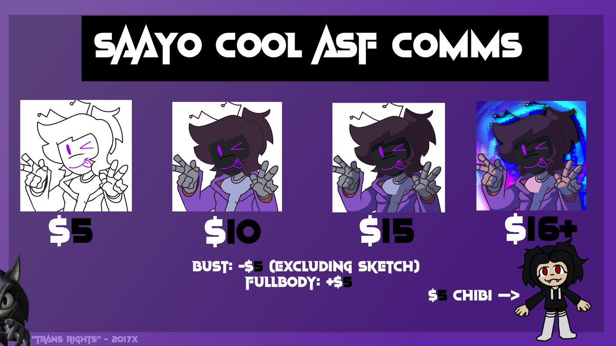 hey,, I know I don’t use twitter anymore but genuinely, I need to just put this here because I need comms to be able to get myself a new computer, I have projects I need to do, and without a computer it’s impossible really. Every dollar is appreciated #commissionsopen #art