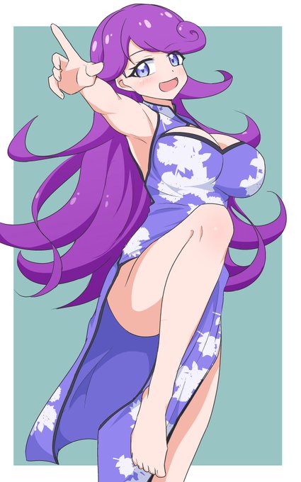 お題箱より
「紫色のチャイナドレスを着ためるめるをお願い致します!」 