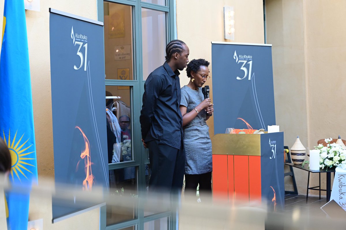 Josine Kanamugire, President of Ibuka Sweden, commended the courage of the survivors of the 1994 Genocide against the Tutsi and emphasized the importance of their role in continuing to share their stories—particularly with younger generations—not only to honor the memory of those