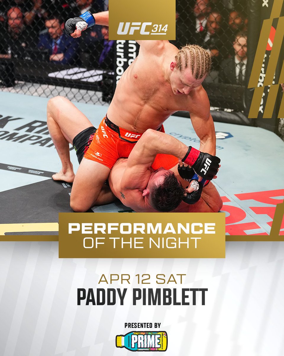 ufc's tweet photo. Fan favorites showed out 👏

Two incredible finishes earned Paddy Pimblett &amp; @JeanSilvaMMA96 each $50K tonight!

[ #UFC314 | B2YB: @PrimeHydrate ] https://t.co/m2AtzOAo3p