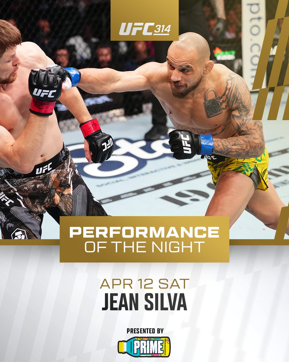 Fan favorites showed out 👏

Two incredible finishes earned Paddy Pimblett &amp; @JeanSilvaMMA96 each $50K tonight!

[ #UFC314 | B2YB: <a href="/PrimeHydrate/">DrinkPrime</a> ]