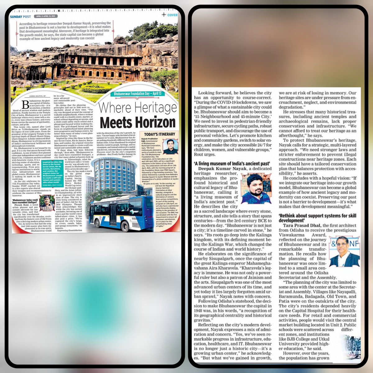 My statements today published in 'Sunday Post' on the occassion of 77th Bhubaneswar Foundation Day.

Thanks Anisha Khatun for the compilation. <a href="/OrissaPOSTLive/">Orissa POST Live</a>