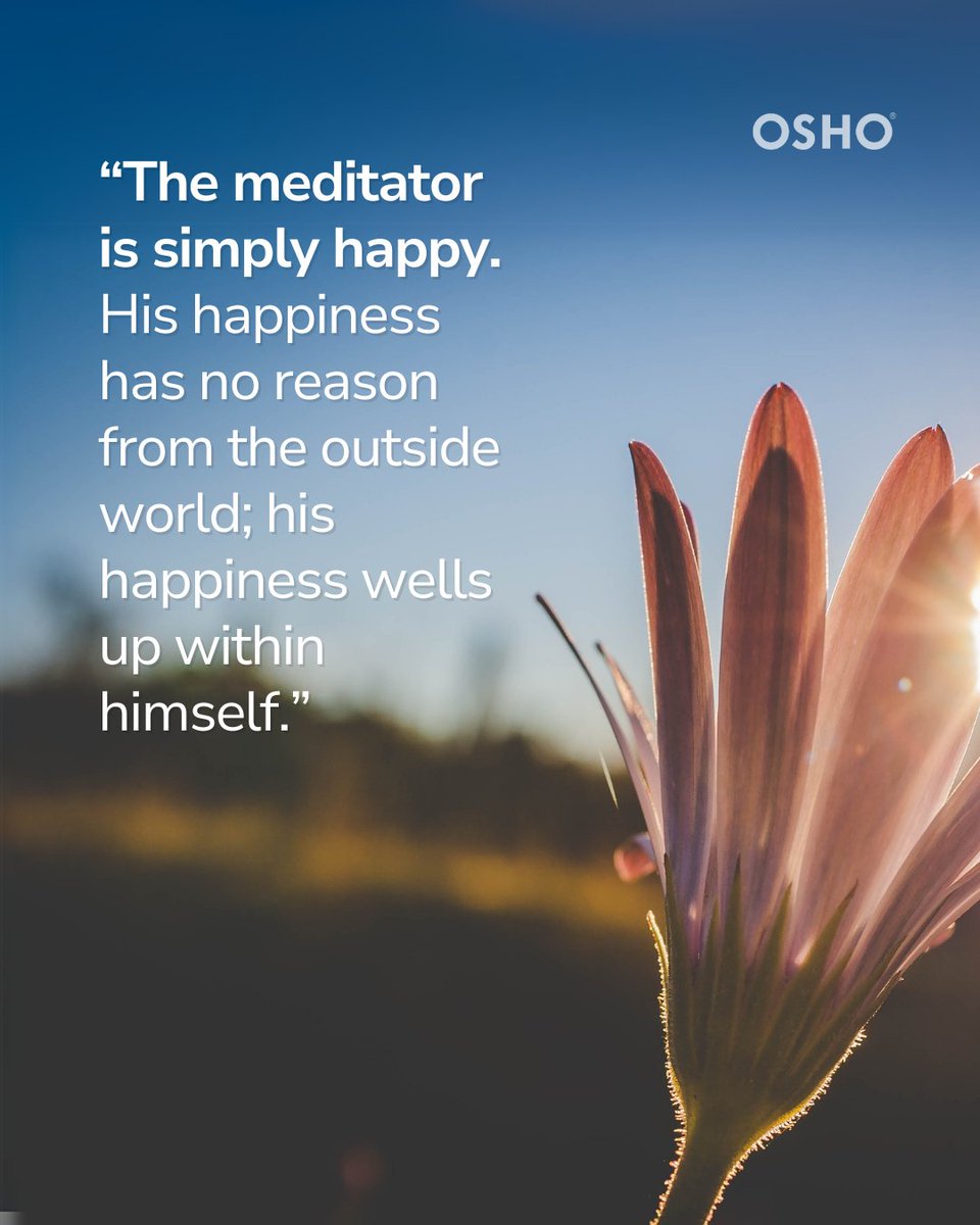 OSHO's tweet photo. This joy doesnโt depend on people, achievements, or circumstancesโitโs the natural fragrance of going inward. ๐ฟโจ
Have you reached that space where happiness simply is?
#OshoQuotes #InnerJoy #Meditation #HappinessWithin #TrueContentment #MindfulLiving https://t.co/T0lUKDGbIp