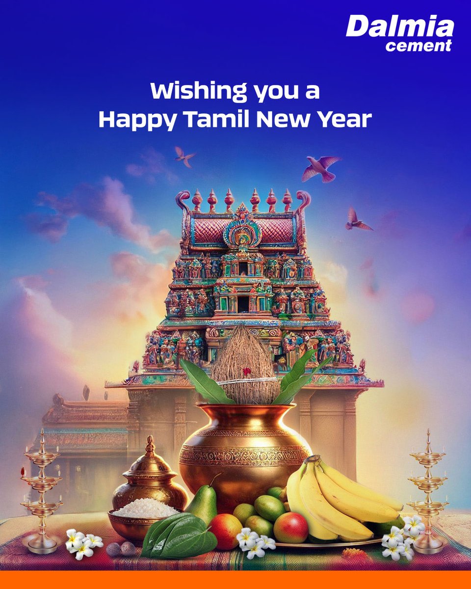 MyDalmiaCement's tweet photo. A new year isn’t just about what begins—it’s also about what we carry forward.​

This Puthandu, Dalmia Cement honours its foundation and steps into the future with strength.​

Happy Tamil New Year to everyone!

#DalmiaCement #TheRCFExpert #RCFStrongTohGharStrong https://t.co/a3lajlnHQ9