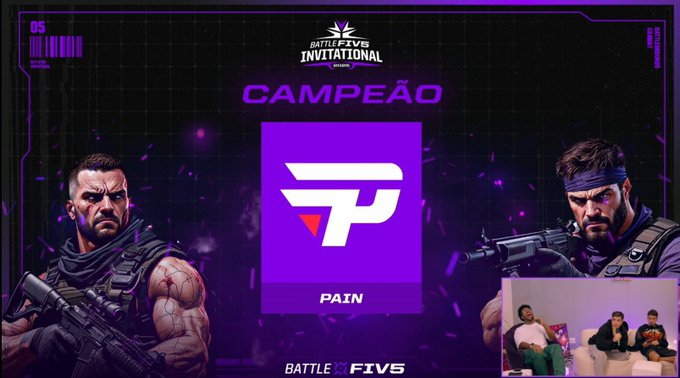 Kezuy_'s tweet photo. CAMPEÕES 1ª EDIÇÃO @battlefivegg 🏆 ($20.000,00)
Representando a @paiNGamingBR 
#GOpaiN

@CloudNS_ 
@LuanZ7_ 
@lockingfpss 
@gordinhoxss https://t.co/6lmmquBBIP