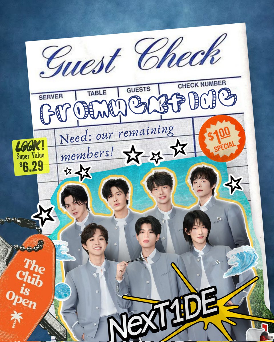 ᅠ
⠀(ᨒ)⠀“We are 𝖥𝖱𝖮𝖬𝖭𝖤𝖷𝖳𝖨𝖣𝖤!”  Along with this, we're searching for our remaining members to fill the spot (check alt) and invited OA/SQ to be partnered with us! Please show yourself by replying to this tweet, 大家! 🌊
ᅠ