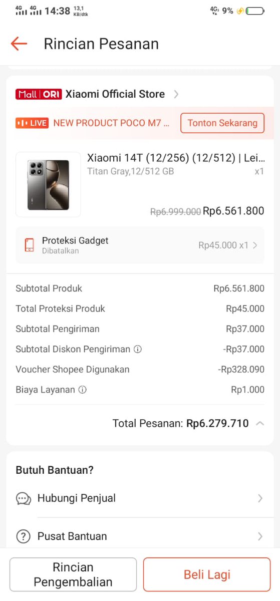Rinn70's tweet photo. Saya dirugikan Rp828.000 karena Shopee batalkan pesanan saya sepihak.
Voucher Shopee Rp328rb hilang, dan harga promo toko juga tidak bisa saya dapatkan lagi.
CS cuma bilang “harap tunggu” tanpa kejelasan.
@ShopeeID @ShopeeCare tolong bertanggung jawab.
#Shopee #Shopee44 https://t.co/BBR73MuSOW