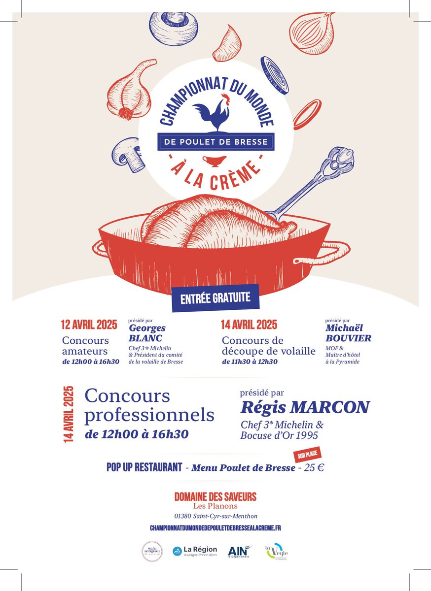 jerome_buisson's tweet photo. 👏 Félicitations à Pierre La Rocca, président de l’Association de promotion du poisson des étangs de la Dombes (#Apped) qui a proposé une recette originale en insérant le poulet de Bresse dans un pithiviers aux morilles et aux épinards accompagné d’une crème aux morilles infusées. 

Pas de podium cette fois-ci mais Pierre tu es d’ors et déjà notre top chef champion de la quatrième circonscription ! 🥇 
Domaine des Saveurs - Les Planons
#AcadémiedelaBresse
#GeorgesBlanc
#Volaille De Bresse #Aop