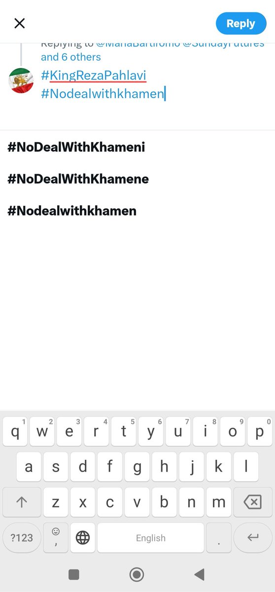 JustMyIran's tweet photo. دوستان تلاش ها جواب داد
باند خامنه ای داره هشتگ #NoDealWithKhamenei  رو خراب میکنه تا میلیونی نشه
لطفا این هفته در کنار #KingRezaPahlavi هشتگ #NoDealWithKhamenei رو میلیونی کنید لطفا کامل تا حرف آخر تایپ کنید
عکس های زیر رو ببینید، این وحشت رژیم آخوندی هست
همه حمایت کنید همه!!!! https://t.co/szvdmFgM3J