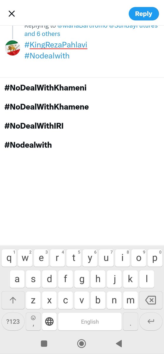 JustMyIran's tweet photo. دوستان تلاش ها جواب داد
باند خامنه ای داره هشتگ #NoDealWithKhamenei  رو خراب میکنه تا میلیونی نشه
لطفا این هفته در کنار #KingRezaPahlavi هشتگ #NoDealWithKhamenei رو میلیونی کنید لطفا کامل تا حرف آخر تایپ کنید
عکس های زیر رو ببینید، این وحشت رژیم آخوندی هست
همه حمایت کنید همه!!!! https://t.co/szvdmFgM3J
