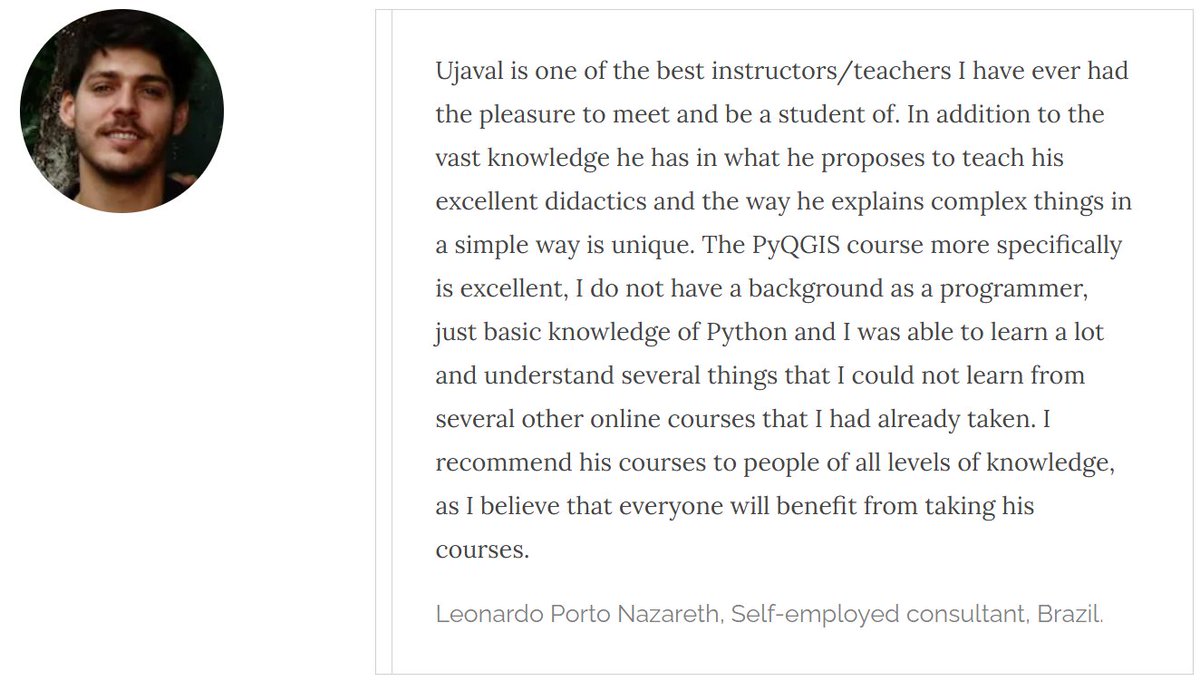 spatialthoughts's tweet photo. Registration is open for the next cohort of the #PyQGIS Masterclass by Spatial Thoughts. A comprehensive course to learn how to customize and automate #QGIS using #Python. Learn more and sign-up at https://t.co/lditboHTWB https://t.co/WaDrZRZzMI