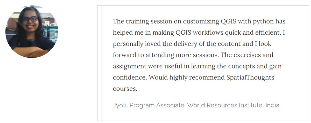 spatialthoughts's tweet photo. Registration is open for the next cohort of the #PyQGIS Masterclass by Spatial Thoughts. A comprehensive course to learn how to customize and automate #QGIS using #Python. Learn more and sign-up at https://t.co/lditboHTWB https://t.co/WaDrZRZzMI