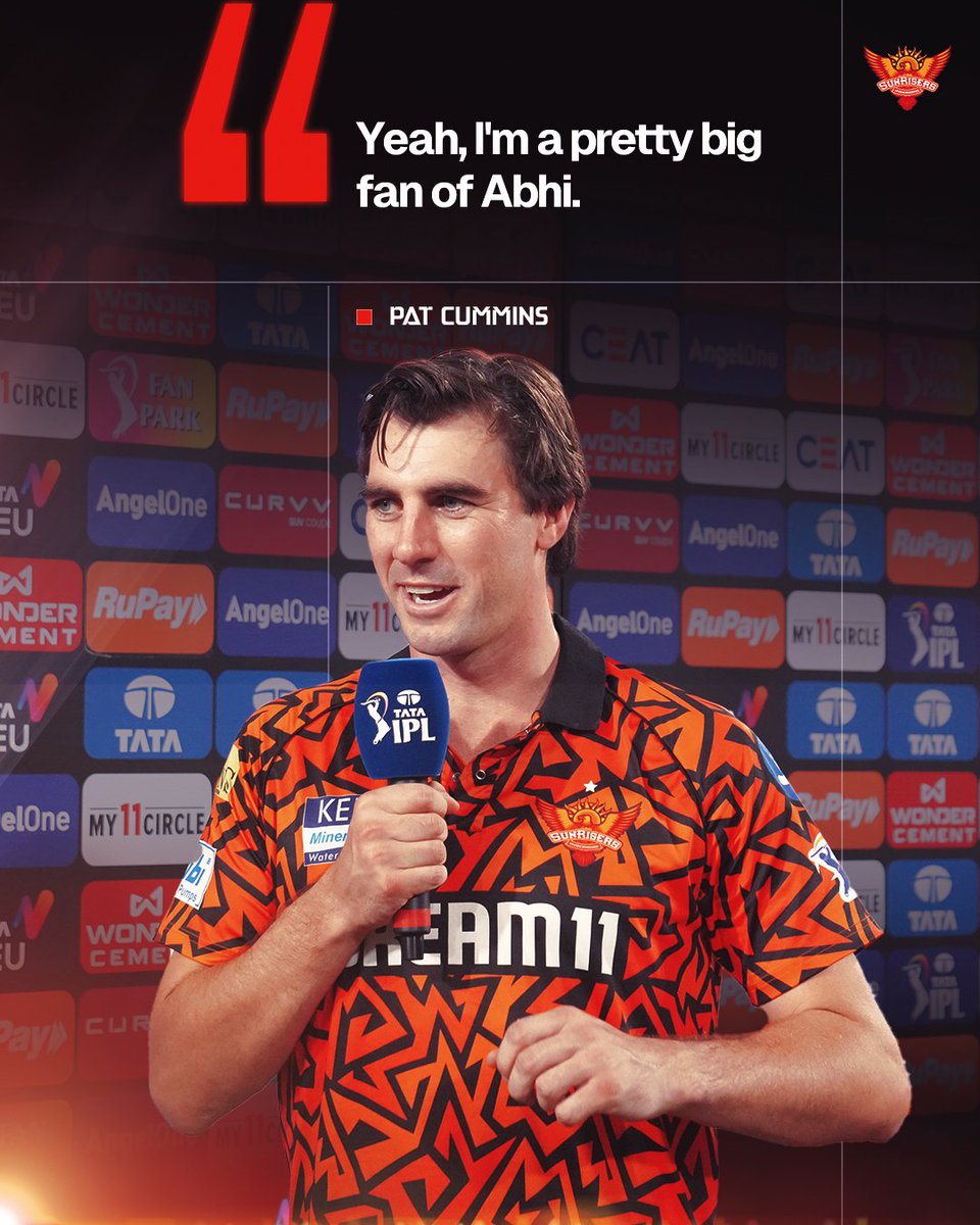 We all are, Skip 🫶

Pat Cummins | #PlayWithFire | #SRHvPBKS | #TATAIPL2025