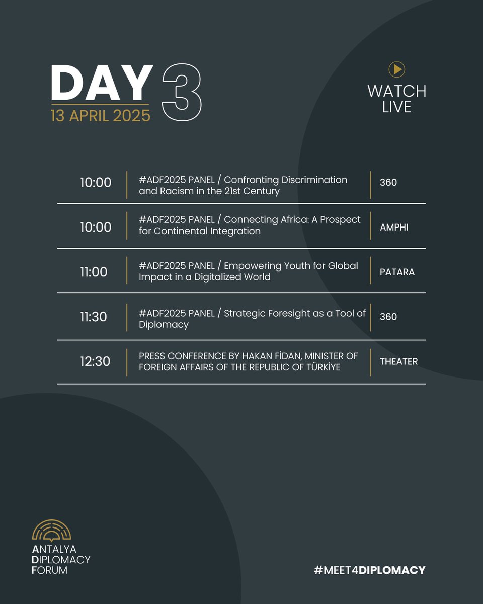 Here's Day 3 of #ADF2025! ✅

For more details, visit: antalyadf.org/en/adf-2025-pr…

#MEET4DIPLOMACY