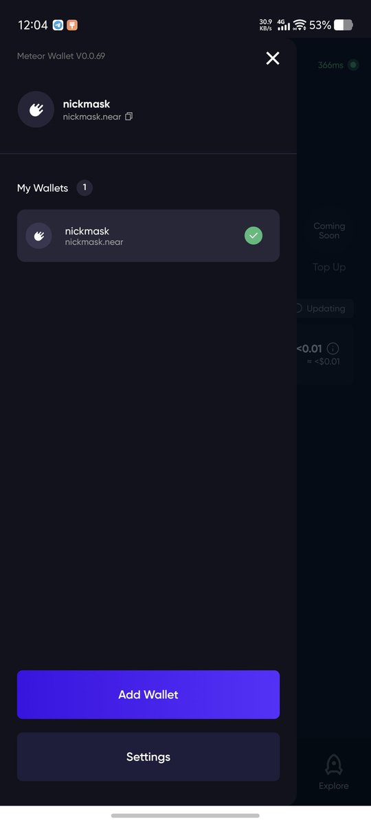 NazmulAirdrop's tweet photo. @MeteorWallet nickmask.near https://t.co/8RJGneVLkg