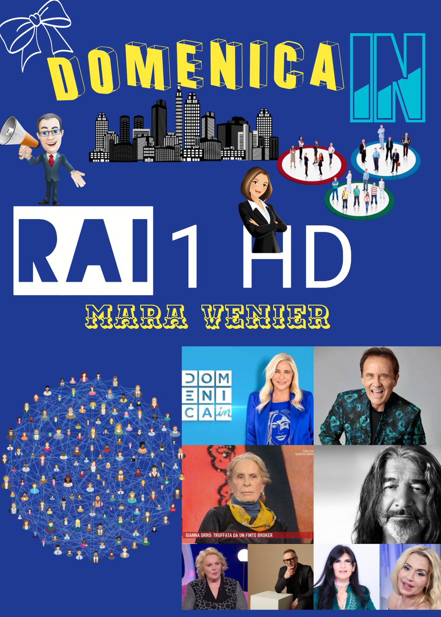 gianlu_79's tweet photo. Dalle 14:00 alle 17:15 su @RaiUno @ziamaravenier ci aspetta a #DomenicaIn
@RobyFacchinetti
@giannaorru
#Drupi
#KatiaRicciarelli
#LucaMinnnelli
@PamelaPrati_
@ValeriaMariniVM
NON MANCATE
MI RACCOMANDO
@marcoluci1 @FrancescoValit2 @dariosardone @gabrieledimarzo @duccioforzano https://t.co/BYPPePK9Vq