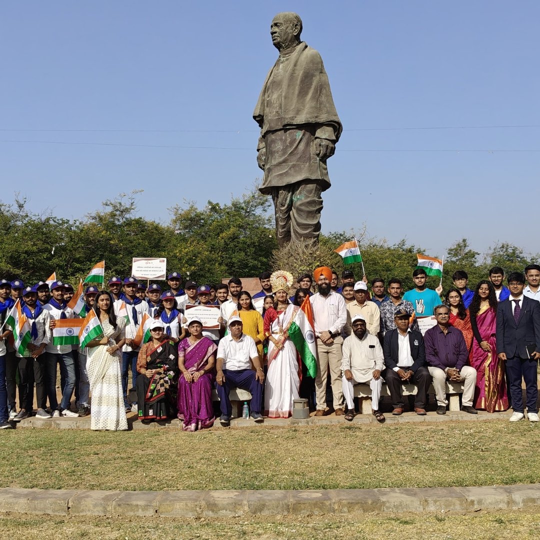 YASMinistry's tweet photo. In a heartfelt tribute to Babasaheb, the streets of Gujarat were energized by the footsteps of #MYBharat volunteers participating in the #JaiBhimPadyatra, honoring Dr. B.R. Ambedkar’s powerful message of equality, justice, and unity for all people. https://t.co/Ss0y3dkcgH
