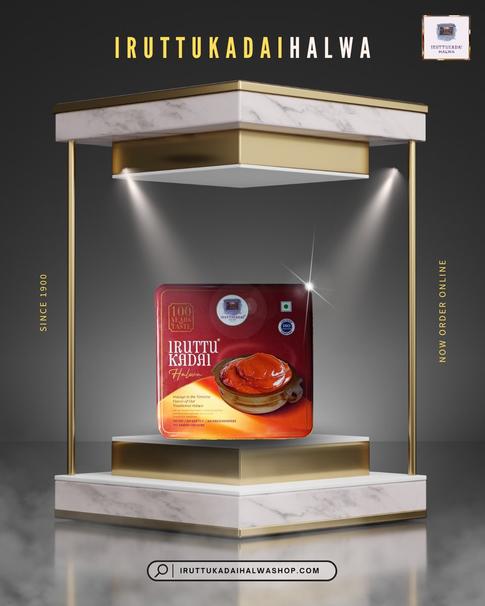 Iruttukadaialwa's tweet photo. ✨IRUTTUKADAI HALWA✨
A Century of Sweet Legacy.
Indulge in 100+ years of pure tradition.The iconic Iruttukadai Halwa is now just a click away!🫰🏻
No preservatives. No added colors. Just legendary taste ✨
👉🏻 Order now: https://t.co/xz1BDVUVdh
#Iruttukadaihalwa #HalwaLovers #SweetTooth #ViralSweets #TraditionalTaste #OnlineOrder #FoodieFinds #Tirunelveli