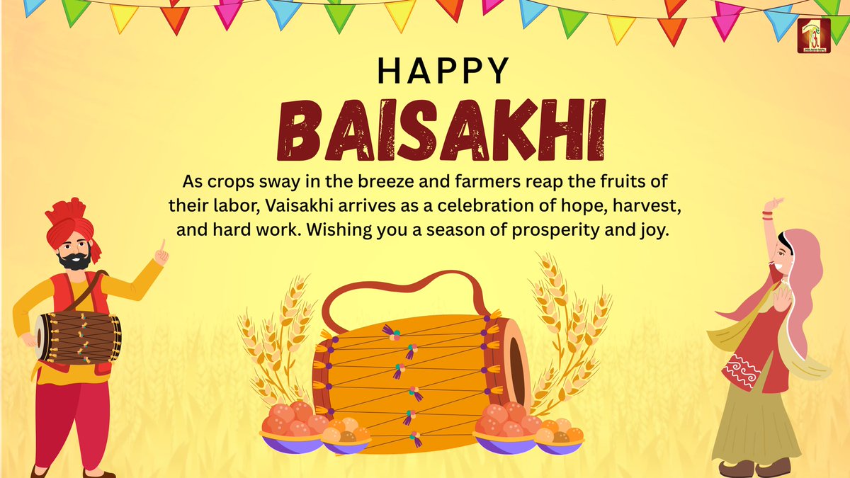 DSSNewsUpdates's tweet photo. अपनों का संग, खुशियों के रंग, ढोल की थाप, सुख समृद्धि की बरसात - यह बैसाखी आपके जीवन में हर खुशी ले आए।
बैसाखी की अनंत शुभकामनाएं।
#HappyBaisakhi https://t.co/RxT1rqPN5r