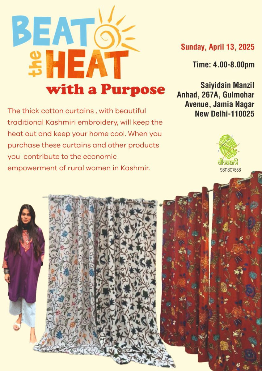 If you are in Delhi do drop in Today . Your purchase helps livelihood of rural women