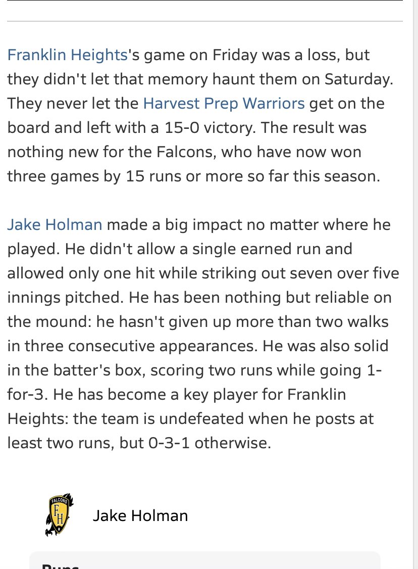 JakeHolman07's tweet photo. Had a great game today on the mound https://t.co/MFNdlBFq1c