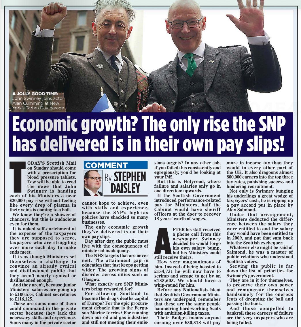 One last ride on the SNP gravy train before they’re booted out of Holyrood next year.

Even by their appalling standards, this is hard to believe…