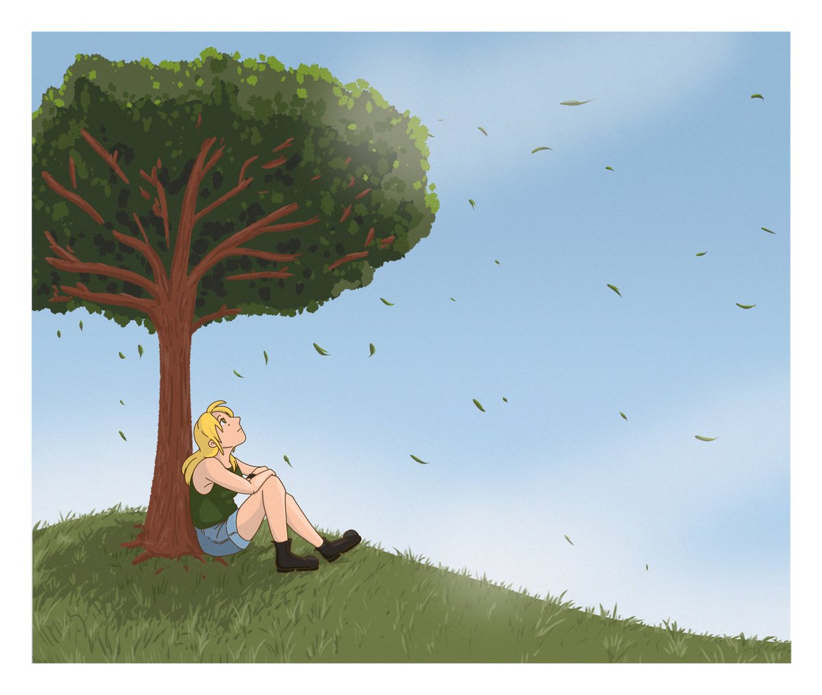 ElementsKatsuo's tweet photo. Made this to prove a point. after seeing all the AI gen #ghibli style filters I wanted to show just how simple it is to NOT STEAL ART.  (not sorry for getting all political on an art page. it will happen again.) https://t.co/j78CL6FWxP