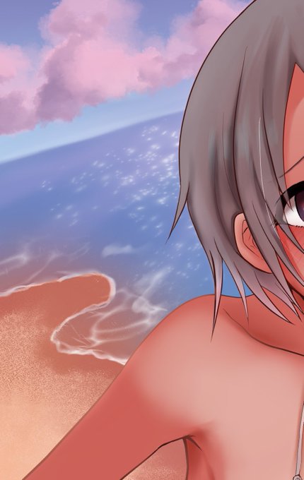 今回初のイラストのお仕事で綺麗なビーチを描きました!
尚、ロリ系の女体の為Xに身体を載せると凍結の恐れがある為、全身拝みたい方は是非5月以降発売される合同誌をご購入下さい😊 