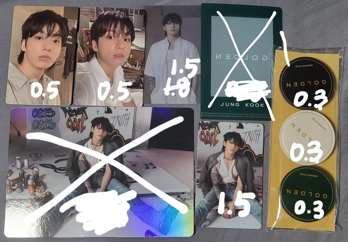 doilnomdoil's tweet photo. 정국 golden 포카 양도

DM주세요
준등기 0.18 반택 0.18 택배 0.4
방탄 전정국 jk 포카 골든 앨범 shine solid substance 버전 포토카드 솔로앨범 특전 pvc 엽서 그립톡 엘홀더 L홀더 https://t.co/jl513ZaAak