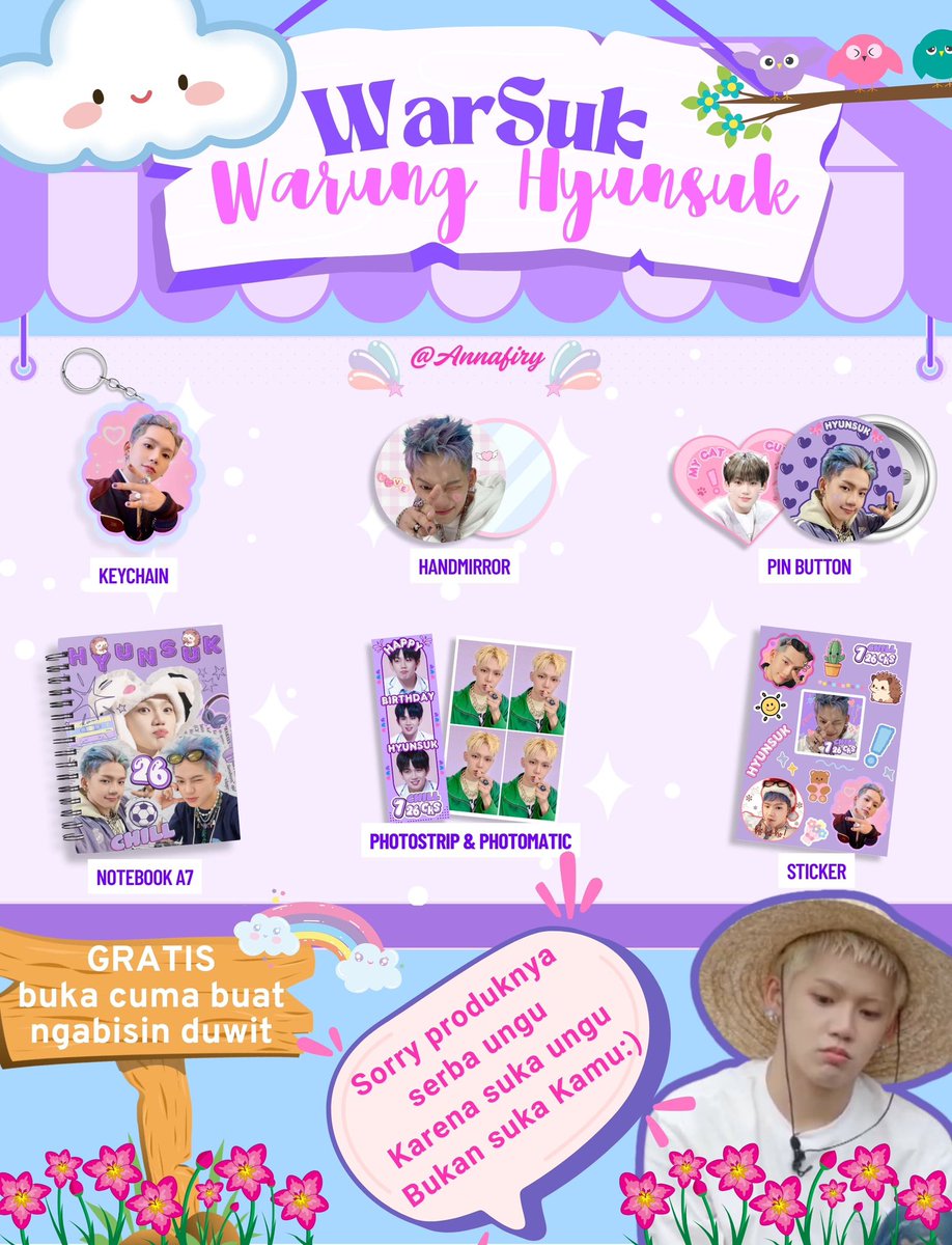 𝐇𝐲𝐮𝐧𝐬𝐮𝐤 𝐛𝐢𝐫𝐭𝐡𝐝𝐚𝐲 𝐟𝐫𝐞𝐞𝐛𝐢𝐞𝐬🪻

• Warsuk sudah mulai di buka yang mau di Tag boleh @ uname