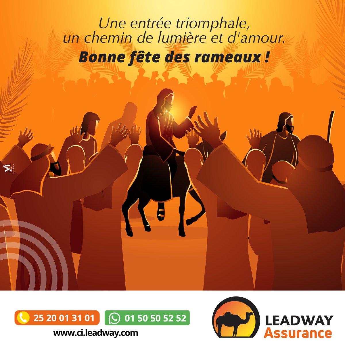 LeadwayCI's tweet photo. Comme les rameaux qui symbolisent le renouveau et l’espérance, notre engagement est de vous accompagner avec confiance et fiabilité.

#LeadwayAssurance #FeteDesRameaux #Foi #Assurance https://t.co/vWak8t6W2H