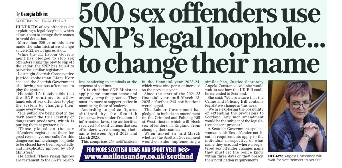 You would think that it would be a priority to close this dangerous loophole.

Well, not for the SNP it isn't.