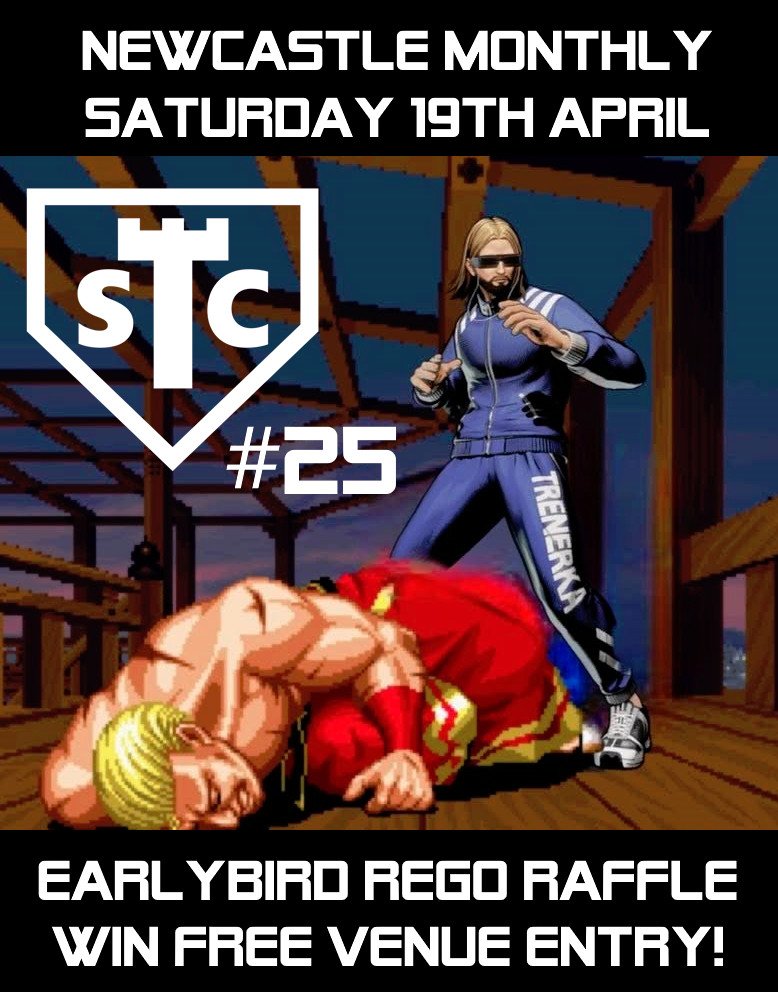 Presenting Storm the Castle 25, Newcastle's fighting game monthly for Smash Ultimate, Street Fighter 6, Rivals 2, Strive and more! Smash singles rego closes midnight the night before so don't forget to rego early!! See you all April 19th!  start.gg/tournament/sto…