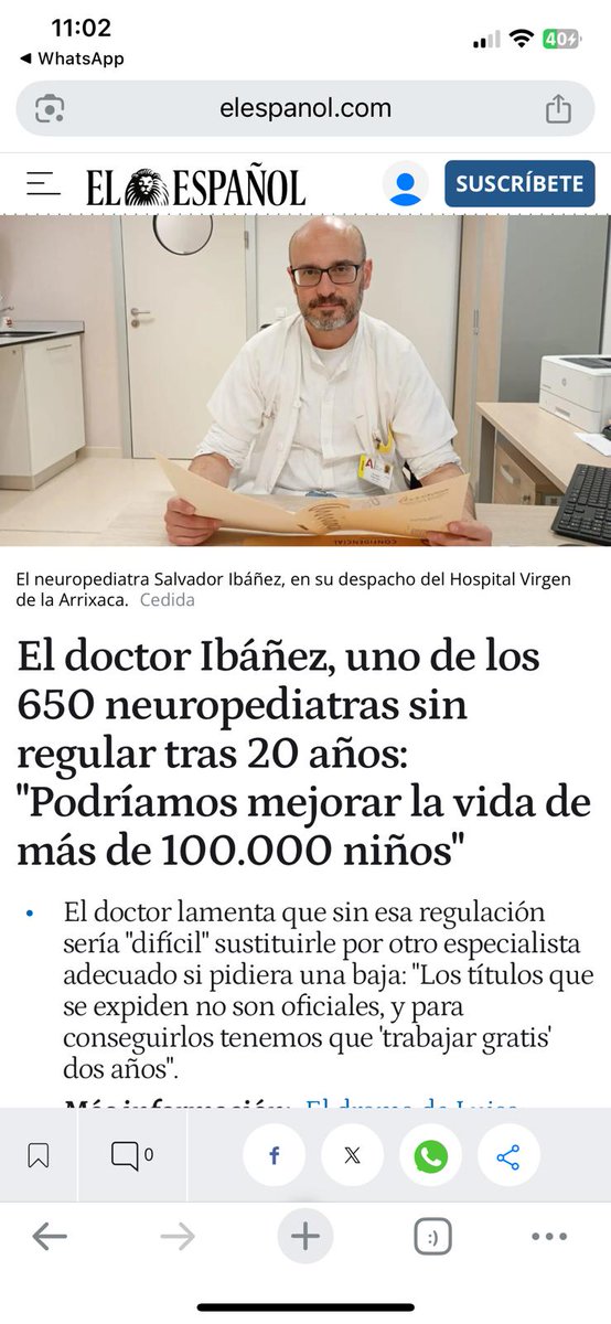 senep_es's tweet photo. 🗣️ ¡Más voces por el #ACE en #Neuropediatría! 

🧠 El Dr. Salvador Ibáñez (Hospital Virgen de la Arrixaca, miembro de @senep_es lo deja claro: “Somos el único país de la UE sin especialidades pediátricas reconocidas”

https://t.co/UXnMAA9GM7

📣 ¡Necesitamos el ACE ya! https://t.co/Vp6vSjBKuc