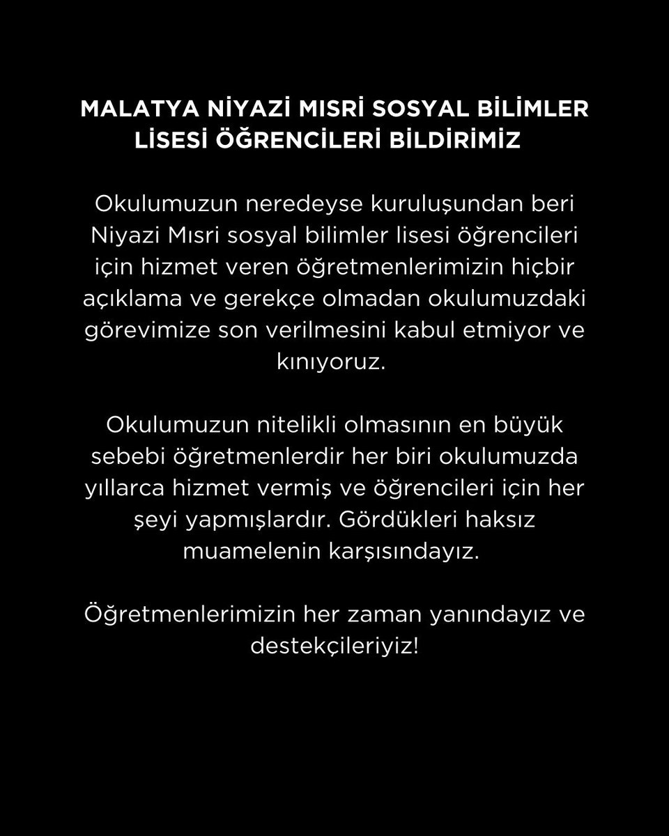 inat_dergi's tweet photo. Okulda biat yok, dayanışma var!

📍Düzce Fen Lisesi
📍Şişli Anadolu Lisesi
📍Malatya Niyazı Mısri Sosyal Bilimler Lisesi
📍Silivri Hasan Sabriye Gümüş Anadolu Lisesi
📍Edirne Süleyman Demirel Fen Lisesi 
📍Sungurbey Anadolu Lisesi
📍Antalya Yusuf Ziya Öner Fen Lisesi
📍Ordu Cumhuriyet Anadolu Lisesi
📍Eskişehir Maarif Koleji ve Anadolu Lisesi
📍Muammer Dereli Fen Lisesi
📍Eskişehir Atatürk Lisesi
📍Adana Anadolu Lisesi
📍Meram Fen Lisesi
📍Övgü Terzibaşoğlu Anadolu Lisesi
📍Bodrum Anadolu Lisesi Öğrencileri
📍Galatasaray Lisesi
📍Osman Ötken Anadolu Lisesi
📍Ziraat Bankası Fen Lisesi
📍Konya Anadolu Lisesi
📍Neriman Erol Yılmaz Sosyal Bilimler Lisesi
