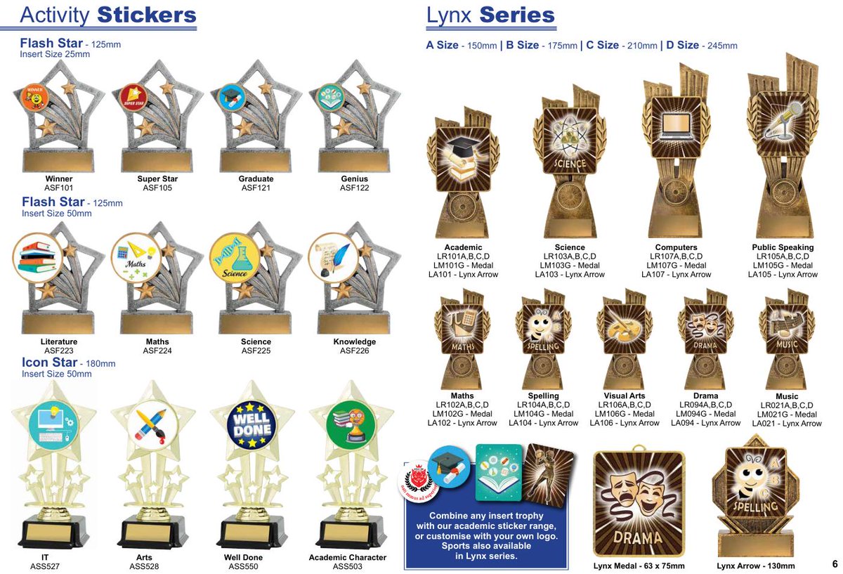 centenarytrophi's tweet photo. More activity stickers to pick from. Also, check out the Lynx series. Great options.
#awards #trophy #trophiesandawards #trophiesandmedals #trophyshop #medallions https://t.co/LDLUGNkvWH