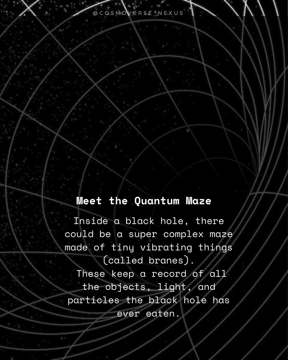 UrshitaXo's tweet photo. Black holes might be recording everything they eat in bizarre quantum mazes.
New theories say they aren’t empty, but filled with fuzzy info-packed layers.
#CosmoverseNexus #BlackHolesExplained #QuantumStuff #SpaceIsWeird #GenZScience #AstrophysicsForAll #FuzzballTheory #Quantum https://t.co/Di6pU5iUiw