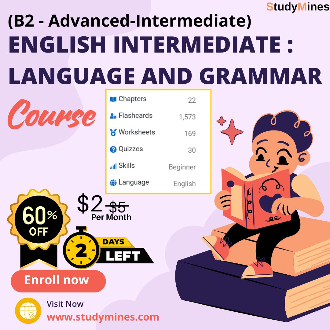 studymines_app's tweet photo. You’ve got the basics—now it’s time to level up! 💡
Join our Intermediate English: Language &amp; Grammar course at 60% OFF for a limited time!
Let’s boost your confidence together! 🎯📚 https://t.co/ikpgqQJxcE